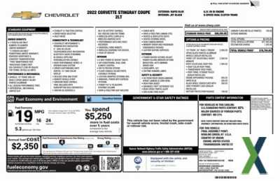 Photo Used 2022 Chevrolet Corvette Stingray Preferred Cpe w/ Body-Color Dual Roof Package